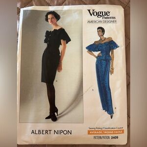 VOGUE Misses' Top&Skirt Albert Nipon Pattern 2409 Size 12-16